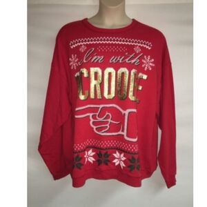 Hanes Christmas Sweatshirt Plus Size 2XL Scrooge